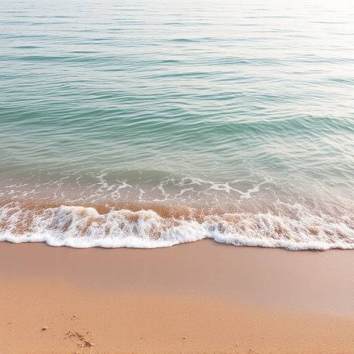Calm beach scene with gentle waves